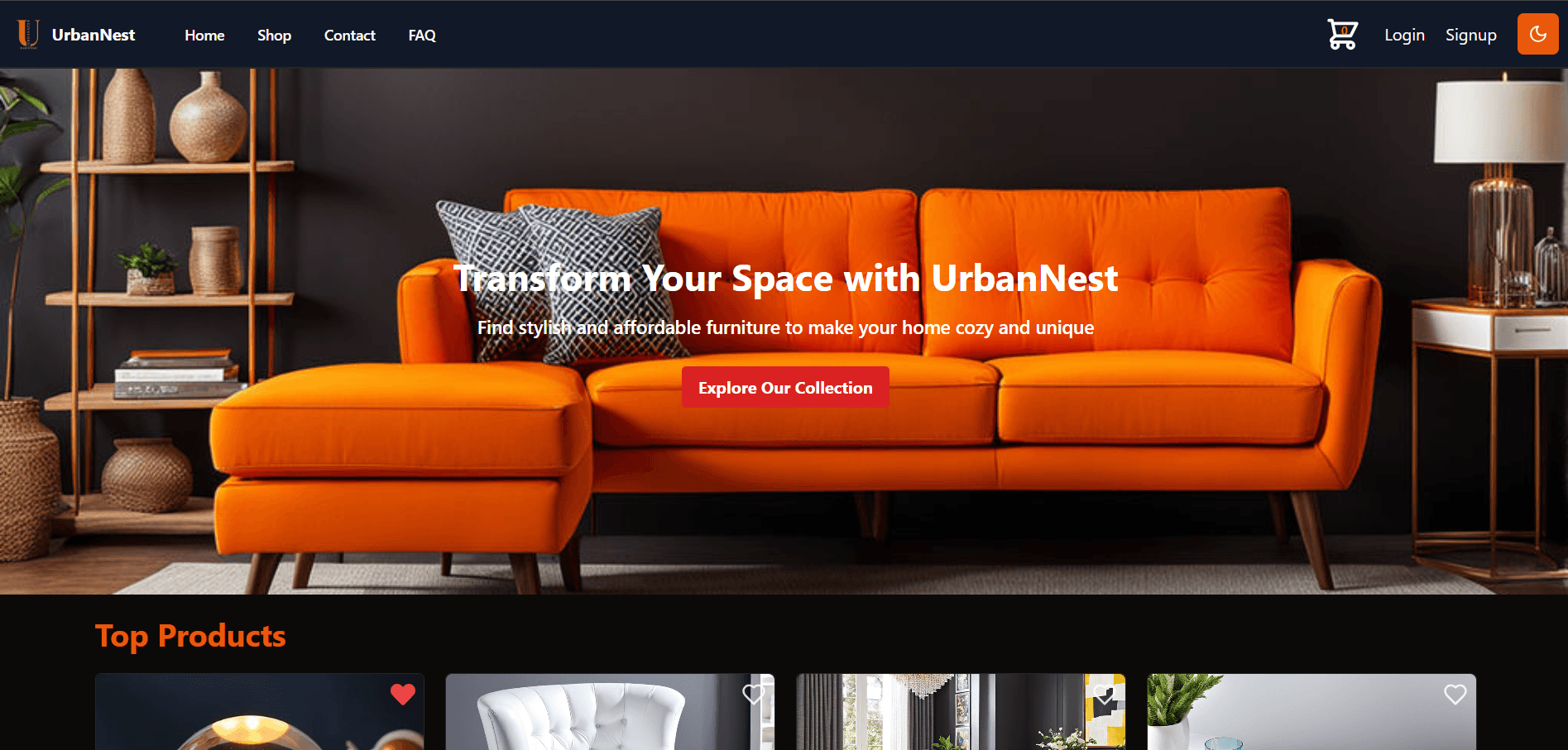 Urban Nest - A Furniture Ecommerce Web App